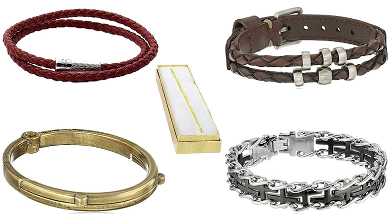 Kenavinca Men Leather Bracelet Stainless Steel Classic Trendy Wrap Bracelets Bangles for Men Fashion Jewel Gift 